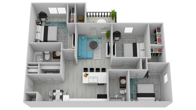 Garden Lakes in Columbia, SC - Foto de edificio - Floor Plan