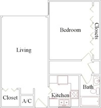 River Road Apartments in Baton Rouge, LA - Foto de edificio - Floor Plan