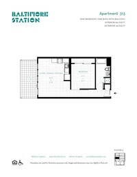 Apartment 313 - 1 Bedrooms 1 Bath Call for rates - Studio to 2 bedrooms from $1400 to $2150 - Baltimore Station 1 Apartments in Detroit, Michigan
