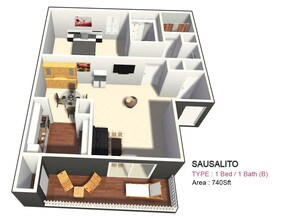 Sausalito in Houston, TX - Foto de edificio - Floor Plan