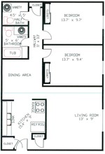 L J Apartments in Bowling Green, OH - Foto de edificio - Floor Plan