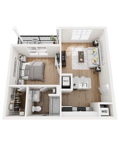 Exchange at Blair Stone in Tallahassee, FL - Foto de edificio - Floor Plan