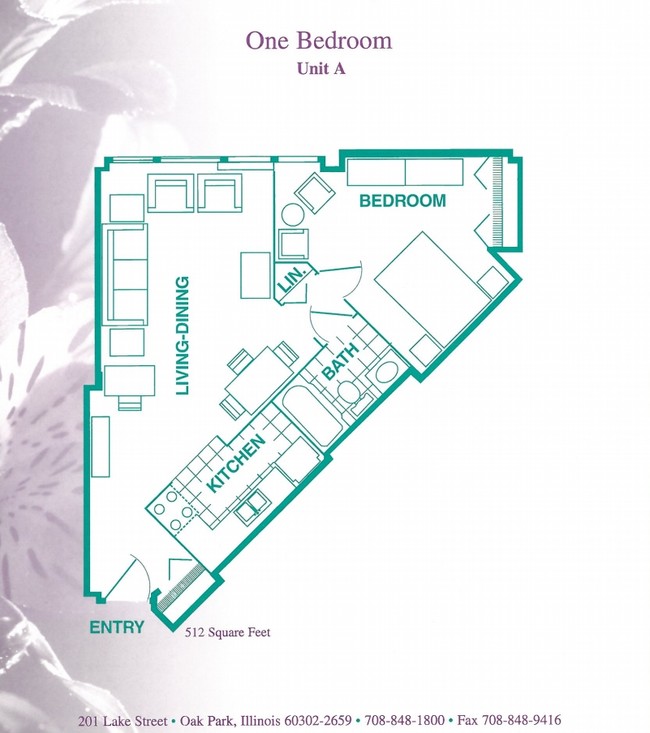 Heritage House Apartments in Oak Park, IL - Foto de edificio - Floor Plan