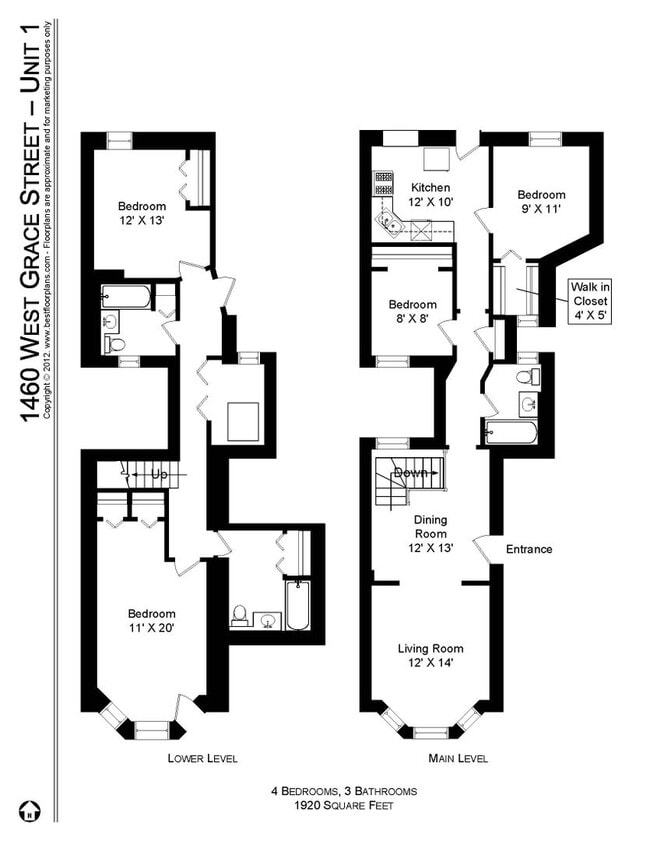 1454 W Grace St, Unit 3D