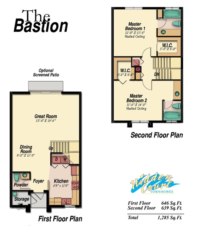 Hidden Court Townhomes in Hollywood, FL - Building Photo - Floor Plan