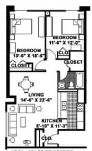 Dearborn Heights Co-Op Towers in Dearborn Heights, MI - Building Photo - Floor Plan