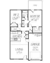 Somerset Townhomes and Villas in Fort Wayne, IN - Foto de edificio - Floor Plan
