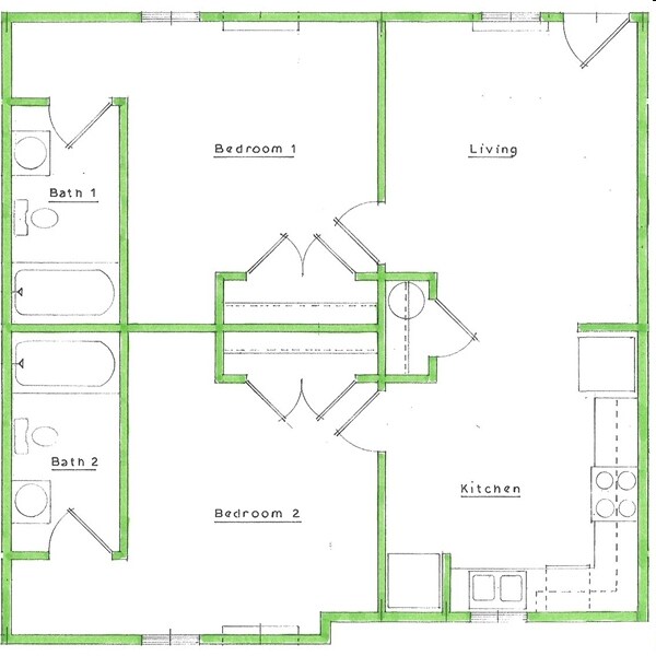 The Villas I in Cullowhee, NC - Building Photo - Floor Plan