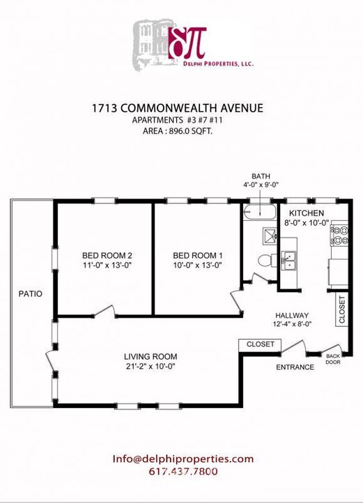 1713 Commonwealth Ave in Boston, MA - Building Photo