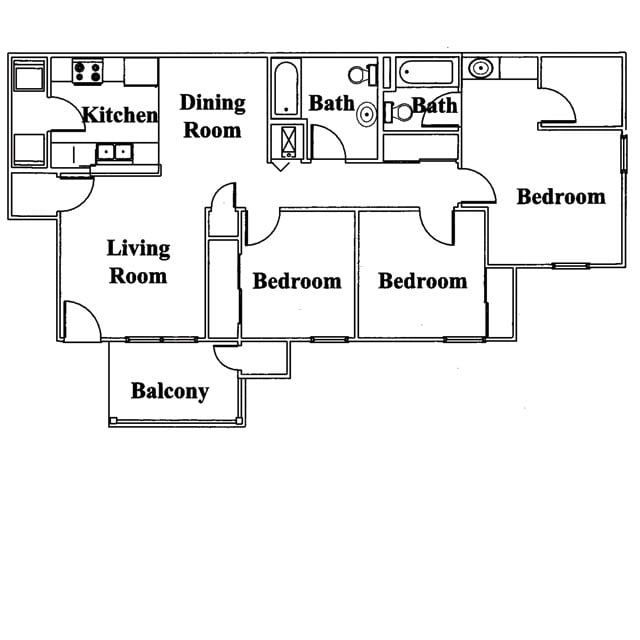 Dunes Apartments in Seminole, TX - Building Photo - Floor Plan