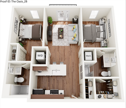 The Oasis in West Lafayette, IN - Foto de edificio - Floor Plan