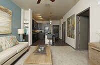 Living Room - The Courtney at Lake Shadow Apartments in Orlando, Florida