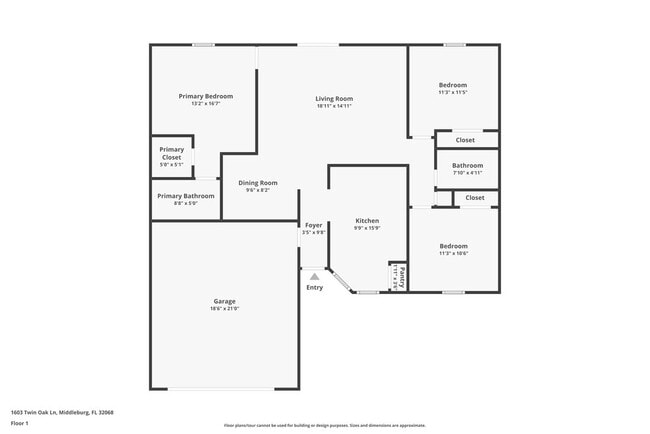 1603 Twin Oak Ln in Middleburg, FL - Foto de edificio - Building Photo