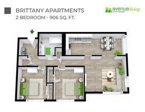 Brittany Apartments in Edmonton, AB - Building Photo - Floor Plan