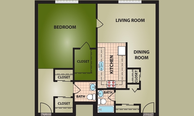 Madison Villa in Cincinnati, OH - Foto de edificio - Floor Plan