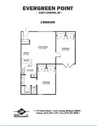 Evergreen Point in East Lansing, MI - Foto de edificio - Floor Plan