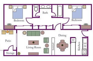 Anderson Court in Davis, CA - Building Photo - Floor Plan