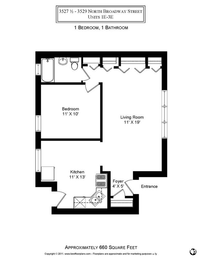 3525 N Broadway St, Unit 1E in Chicago, IL - Building Photo - Building Photo