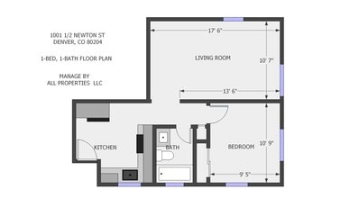 1005 Newton St, Unit 1001.5 in Denver, CO - Foto de edificio - Building Photo