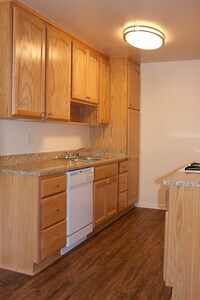 kitchen w/built-in dishwasher - Newcastle Towers Apartments in Los Angeles, California
