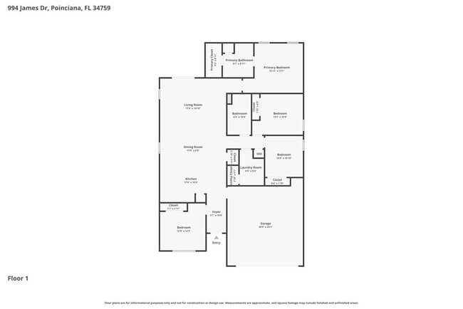 994 James Dr in Poinciana, FL - Foto de edificio - Building Photo