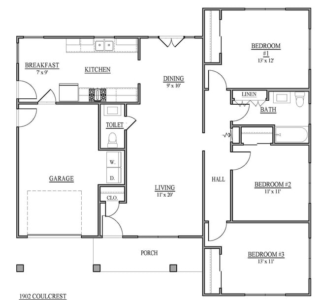 property at 1902 Coulcrest Dr