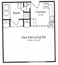 Studio Suite - 1 to 2 bedrooms Contact for Rates - Green Hills Apartments in West Liberty, Ohio