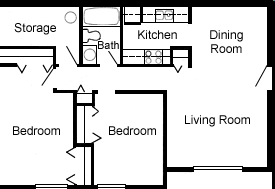 Westland Gardens in Toledo, OH - Building Photo - Floor Plan