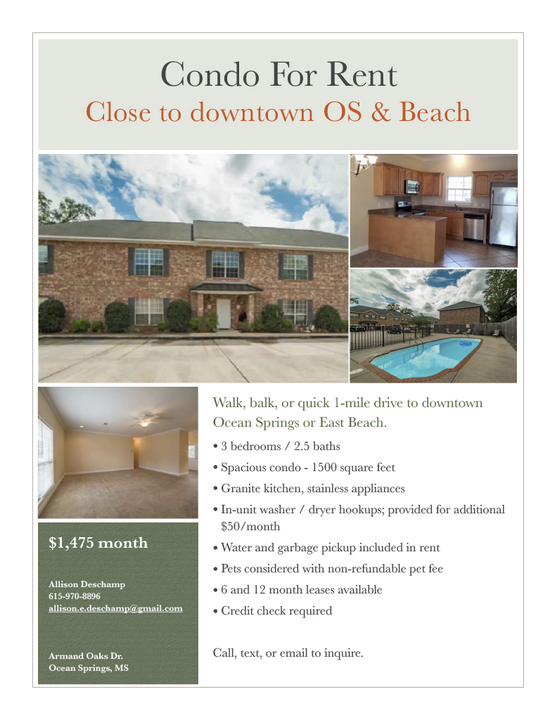 108 Armand Oaks, Unit 108 in Ocean Springs, MS - Foto de edificio