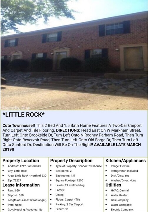 1712 Sanford Dr in Little Rock, AR - Building Photo