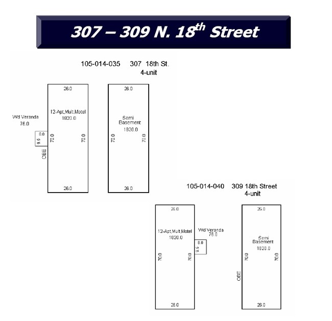 307-309 N 18th St in Bismarck, ND - Foto de edificio - Floor Plan