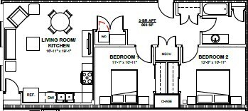 Bridwell on Broad in Kingsport, TN - Foto de edificio - Floor Plan