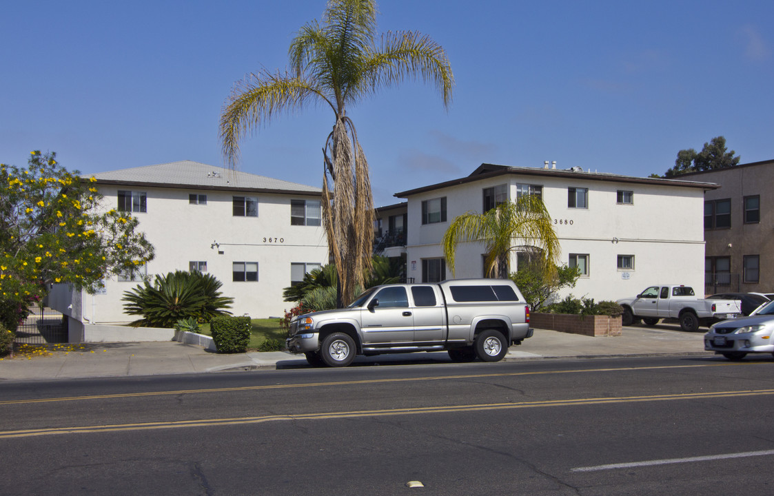 3670-3680 Park Blvd in San Diego, CA - Foto de edificio