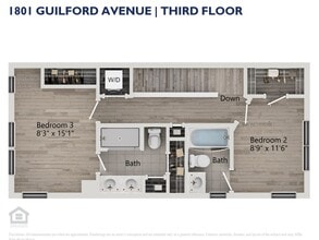 1801 Guilford in Baltimore, MD - Foto de edificio - Floor Plan
