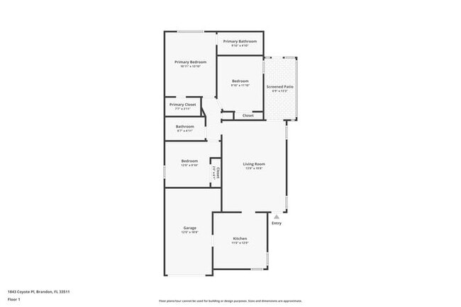 1843 Coyote Pl in Brandon, FL - Foto de edificio - Building Photo