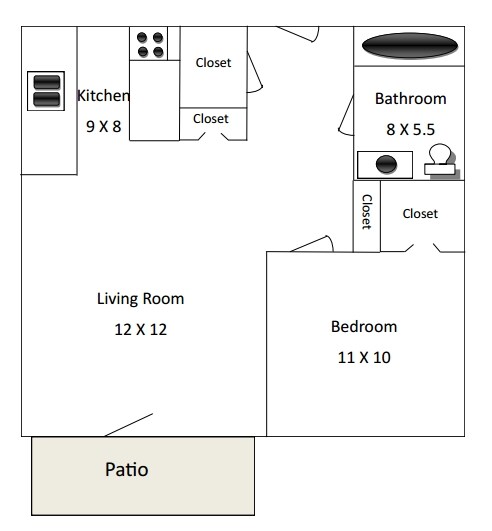 Eastland Park Senior Apartments in Algona, IA - Foto de edificio - Floor Plan