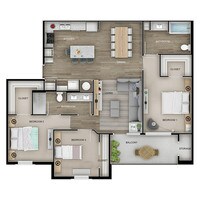 The Chalet - 3 Bedrooms 2 Bath from $1595 - 1 a 3 Dormitorio desde $1050 a $1595 - The Lodges on English Station Road Apartamentos in Louisville, Kentucky