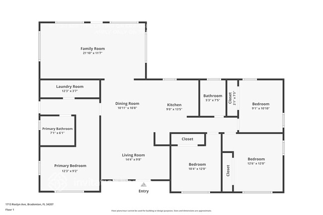 1713 Roslyn Ave in Bradenton, FL - Foto de edificio - Building Photo