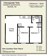 Twin Gardens Apartments in Norfolk, VA - Building Photo - Floor Plan