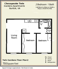 Twin Gardens Apartments in Norfolk, VA - Building Photo - Floor Plan