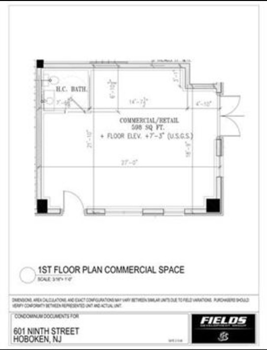 601 9th St in Hoboken, NJ - Foto de edificio - Floor Plan