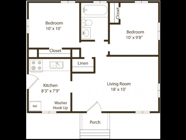 Brookview Apartments in Raleigh, NC - Foto de edificio - Floor Plan