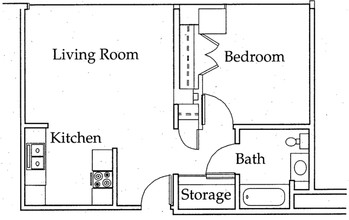 Crossroads House Apartments in Lincoln, NE - Foto de edificio - Floor Plan