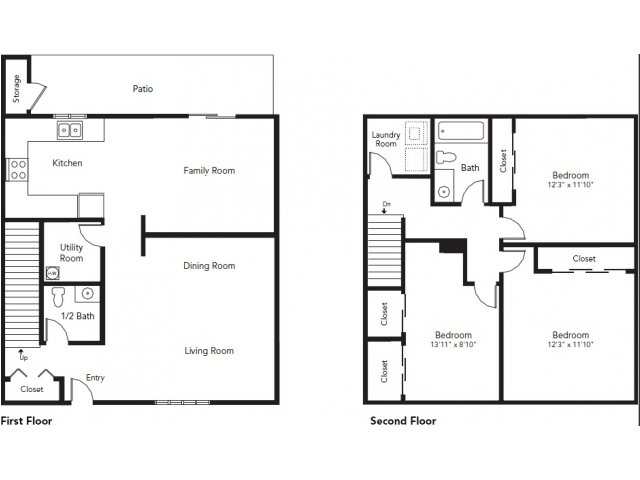 Whidbey Apartments in Oak Harbor, WA - Foto de edificio - Floor Plan