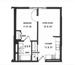 Cumberland View Towers in Madison, TN - Foto de edificio - Floor Plan