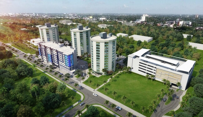 Three Round Towers in Miami, FL - Foto de edificio - Building Photo