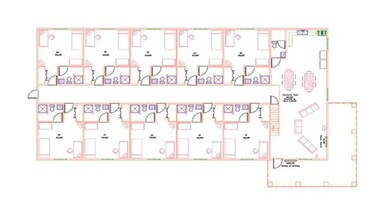 10 Bed Dormitory in Big Cabin, OK - Building Photo - Floor Plan