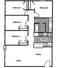 Campus Corner Apartments in St. Cloud, MN - Foto de edificio - Floor Plan