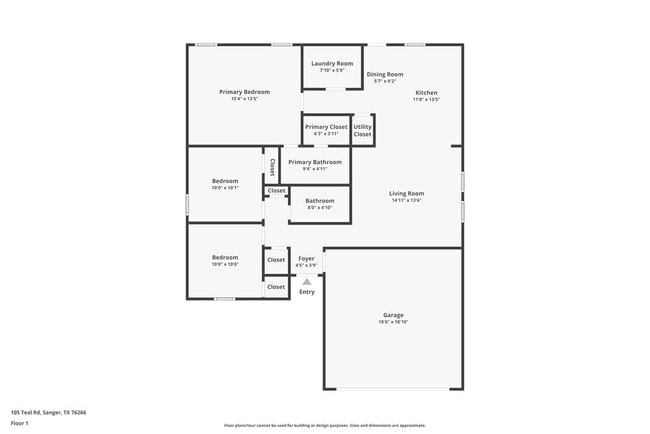 105 Teal Rd in Sanger, TX - Foto de edificio - Building Photo