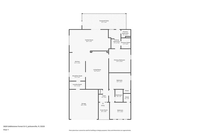 2628 Cobblestone Forest Cir E in Jacksonville, FL - Foto de edificio - Building Photo
